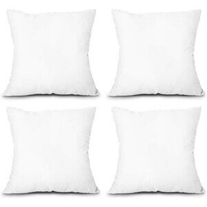Throw Pillow Inserts, Set of 4 Lightweight Down Alternative Polyester